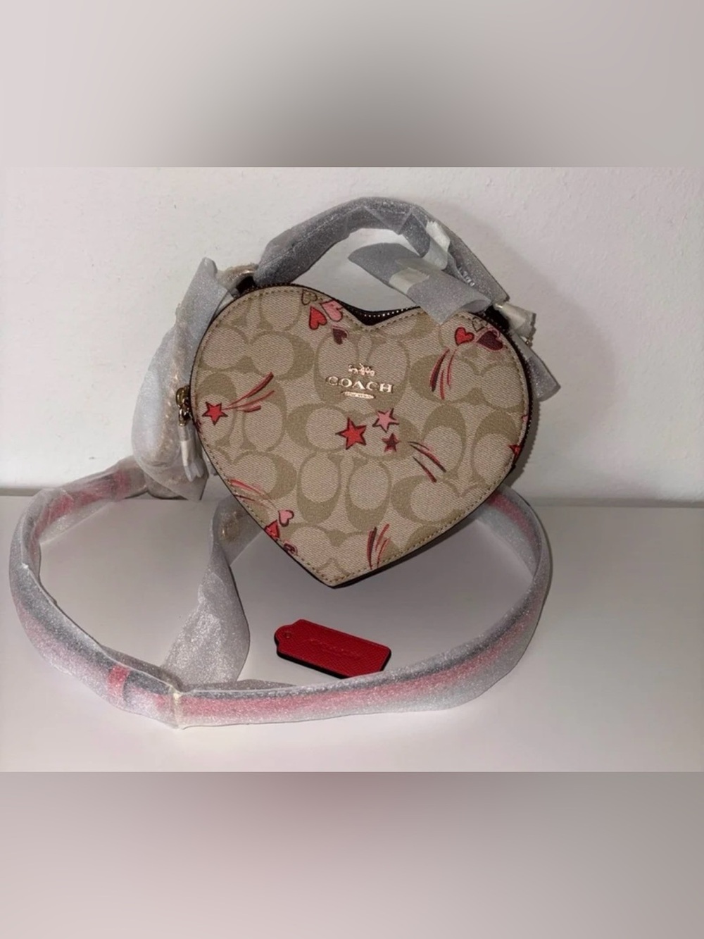 Coach Heart Crossbody In Signature
Canvas With Heart And Star Print nwt